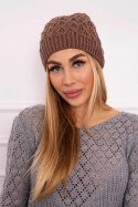 Czapka z polarem Roma K224 mocca  