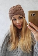 Czapka z polarem Roma K224 mocca  