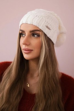 Czapka z polarem Sandra K210 biała  
