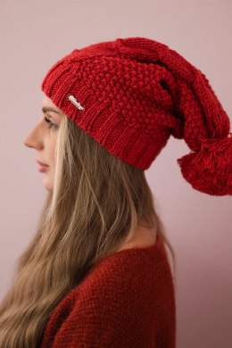Czapka z polarem Sandra K210 malinowa  