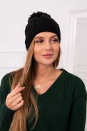 Czapka z polarem Stefania K278 czarna  