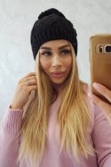 Czapka z polarem Stefania K278 czarna  