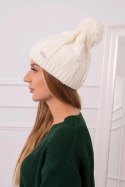Czapka z polarem Stefania K278 ecru  