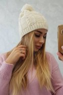 Czapka z polarem Stefania K278 ecru  
