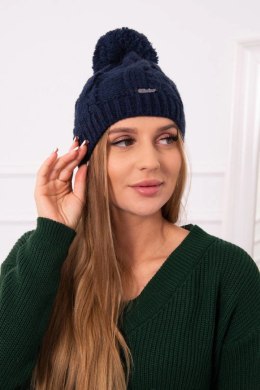 Czapka z polarem Stefania K278 granatowa  