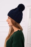Czapka z polarem Stefania K278 granatowa  