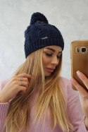 Czapka z polarem Stefania K278 granatowa  