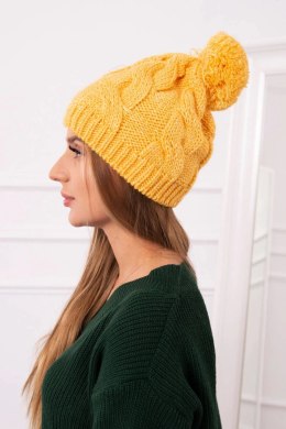 Czapka z polarem Stefania K278 żółta  
