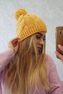 Czapka z polarem Stefania K278 żółta  
