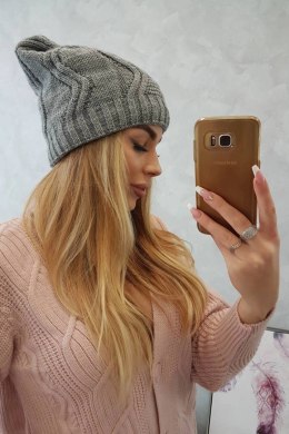 Czapka z polarem Sylwia K244 ciemno szary  