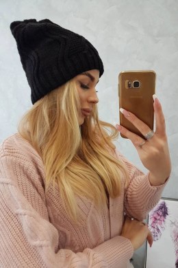 Czapka z polarem Sylwia K244 czarna  