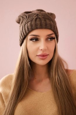 Czapka z polarem Sylwia K244 mocca  