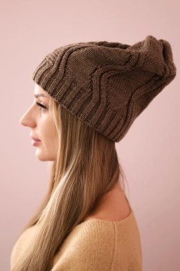 Czapka z polarem Sylwia K244 mocca  