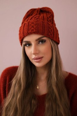 Czapka z wywinięciem Marzena K206 ruda  