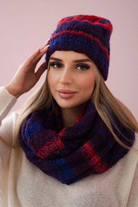 Komplet damski Zuzanna K257 czerwony+chabrowy  