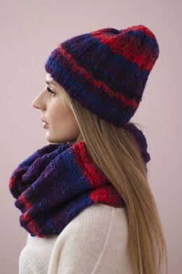 Komplet damski Zuzanna K257 czerwony+chabrowy  