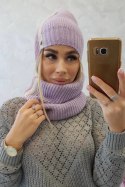 Komplet damski trójkolorowy P103 ciemny różowy+fioletowy  