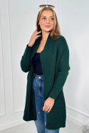 Sweter z rękawami typu nietoperz ciemny zielony  