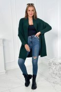 Sweter z rękawami typu nietoperz ciemny zielony  