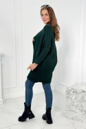 Sweter z rękawami typu nietoperz ciemny zielony  