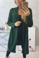 Sweter z rękawami typu nietoperz ciemny zielony  