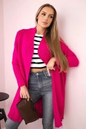 Sweter z rękawami typu nietoperz fuksja  