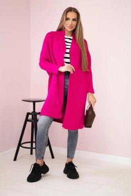 Sweter z rękawami typu nietoperz fuksja  