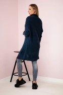 Sweter z rękawami typu nietoperz jeansowy  
