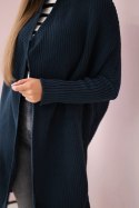 Sweter z rękawami typu nietoperz jeansowy  