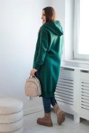 Bluza ocieplana z rozcięciami na bokach ciemno zielona  