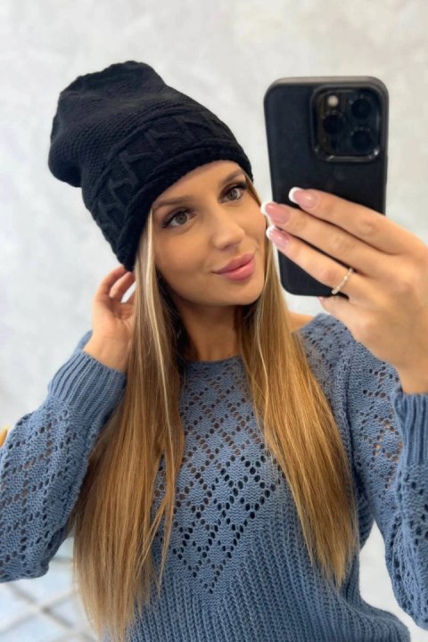 Czapka damska Aniela K338 czarny  