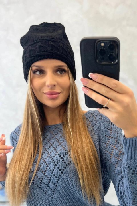 Czapka damska Aniela K338 czarny  