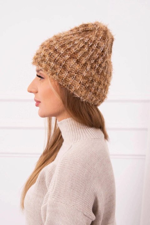 Czapka damska Cina K259 brązowa  