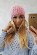 Czapka damska Cina K259 ciemno różowa  