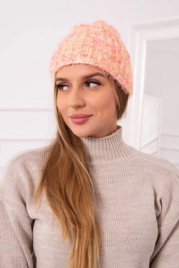 Czapka damska Cina K259 ecru+malinowy  