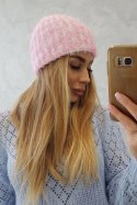 Czapka damska Cina K259 jasno różowa  