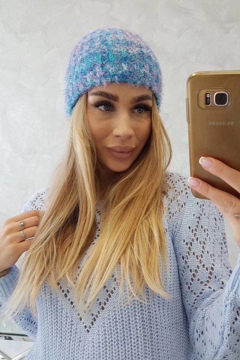 Czapka damska Cina K259 turkusowa  