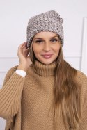 Czapka damska Delia K260 ciemno beżowa  