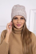 Czapka damska Delia K260 jasno beżowa  