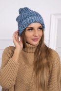 Czapka damska Delia K260 niebieska  