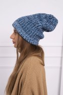 Czapka damska Delia K260 niebieska  