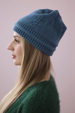 Czapka damska Kaja K339 jeansowa  