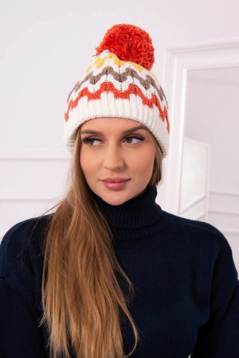 Czapka damska Laila K283 ecru  