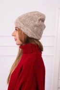 Czapka z polarem Edyta K298 beżowa  