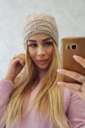 Czapka z polarem Edyta K298 beżowa  