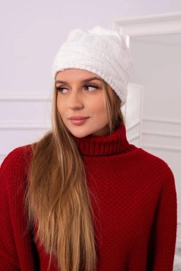 Czapka z polarem Edyta K298 ecru  