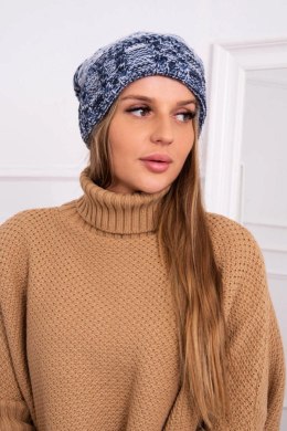 Czapka z polarem Pola K267 czarny+jeans  
