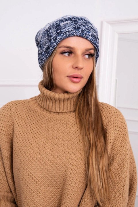 Czapka z polarem Pola K267 czarny+jeans  