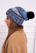 Czapka z polarem Pola K267 czarny+jeans  