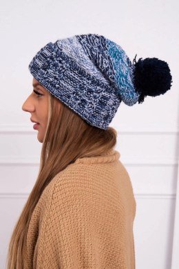 Czapka z polarem Pola K267 czarny+jeans  